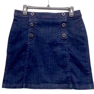 Loft Denim Jean Skirt w Button Detail 6P